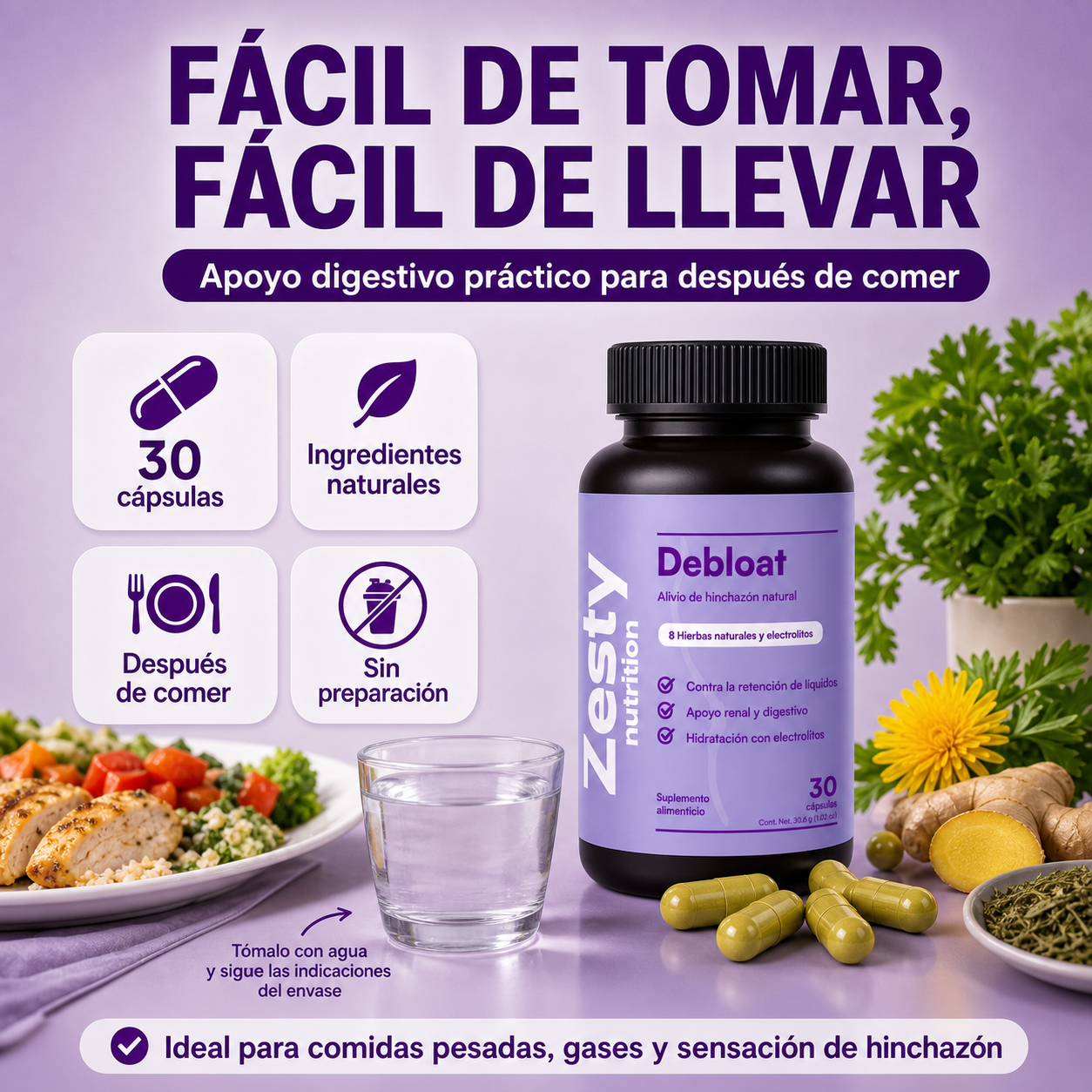 Debloat – Siente Deshinchazón en Instantes | Paga 1 y Lleva 2