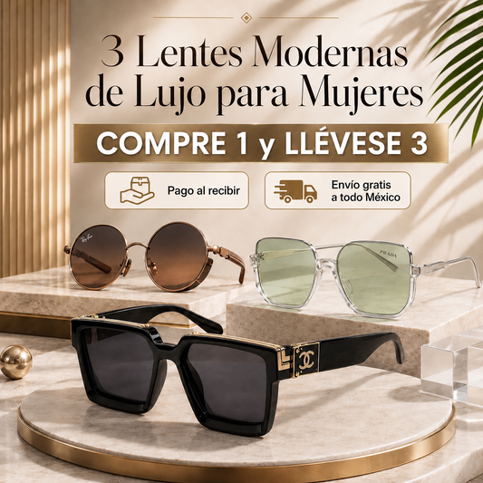 3 Lentes Modernas de Lujo para Mujeresㅤ