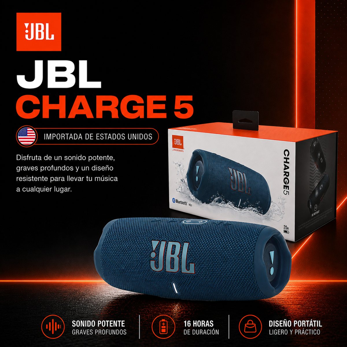 JBL CHARGE 5 -