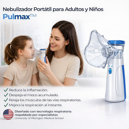 PULMAX™ NEBULIZADOR PORTÁTIL PARA ADULTOS Y NIÑOS