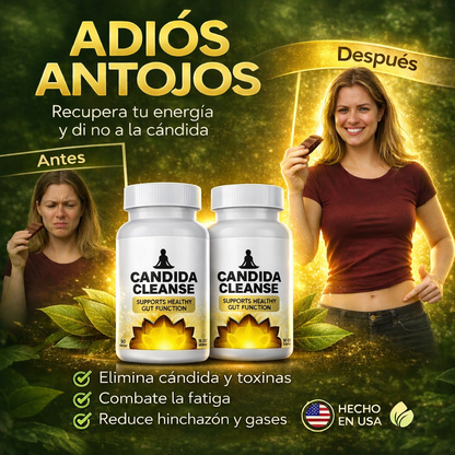 CANDIDA CLEANSE REDUCE ANTOJOS, HINCHAZÓN Y FATIGA