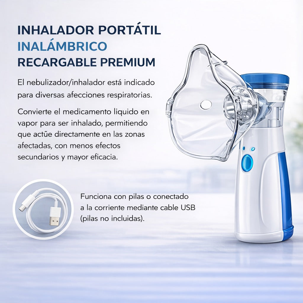 PULMAX™ NEBULIZADOR PORTÁTIL PARA ADULTOS Y NIÑOS