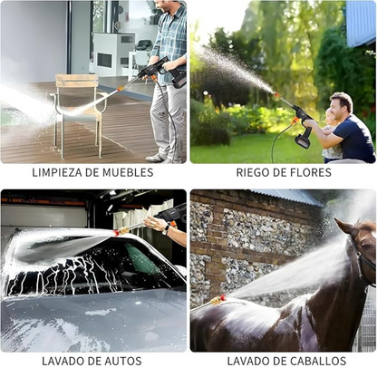 HIDROLAVADORA INALÁMBRICA DE ALTA PRESIÓN CON 2 BATERÍAS