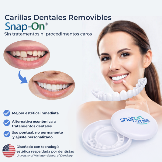 SNAP-ON SMILE® CARILLAS DENTALES REMOVIBLES