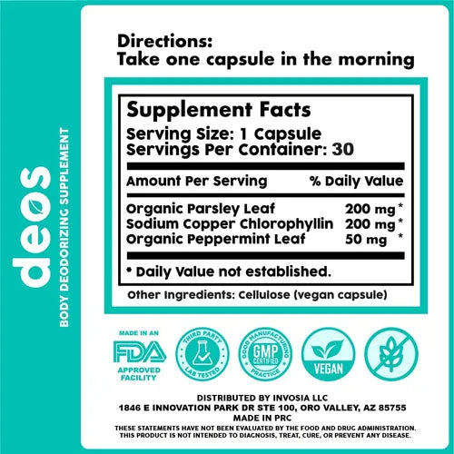 Deos – Elimina el Mal Olor desde Adentro | Paga 1 Llévate 2