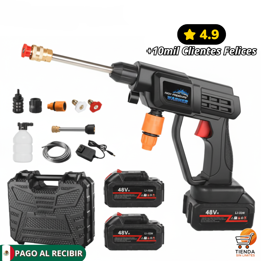 HIDROLAVADORA INALÁMBRICA DE ALTA PRESIÓN CON 2 BATERÍAS
