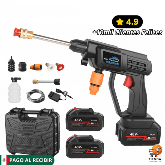 HIDROLAVADORA INALÁMBRICA DE ALTA PRESIÓN CON 2 BATERÍAS