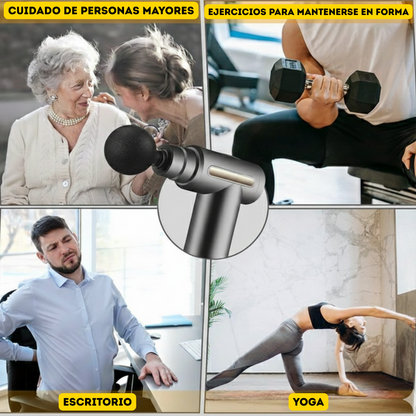 PISTOLA MASAJEADORA PRO - ALIVIO Y RECUPERACIÓN MUSCULAR