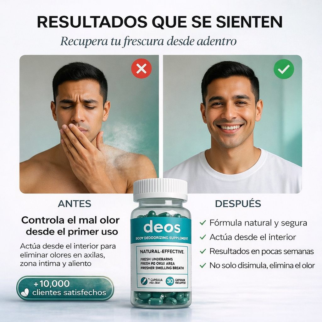 Deos – Elimina el Mal Olor desde Adentro | Paga 1 Llévate 2