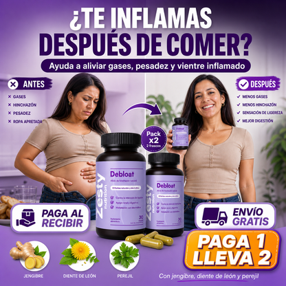 Debloat – Siente Deshinchazón en Instantes | Paga 1 y Lleva 2