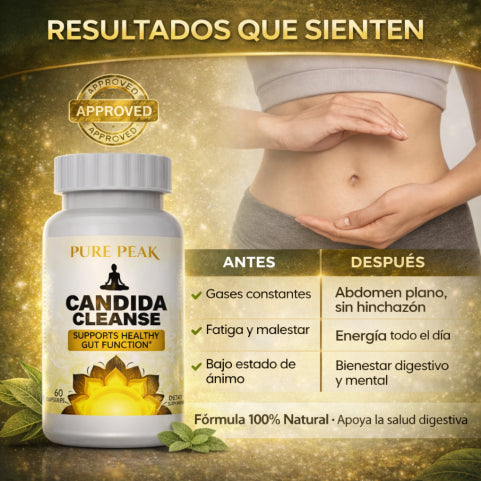CANDIDA CLEANSE REDUCE ANTOJOS, HINCHAZÓN Y FATIGA