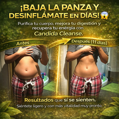 CANDIDA CLEANSE REDUCE ANTOJOS, HINCHAZÓN Y FATIGA