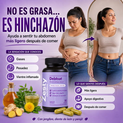 Debloat – Siente Deshinchazón en Instantes | Paga 1 y Lleva 2