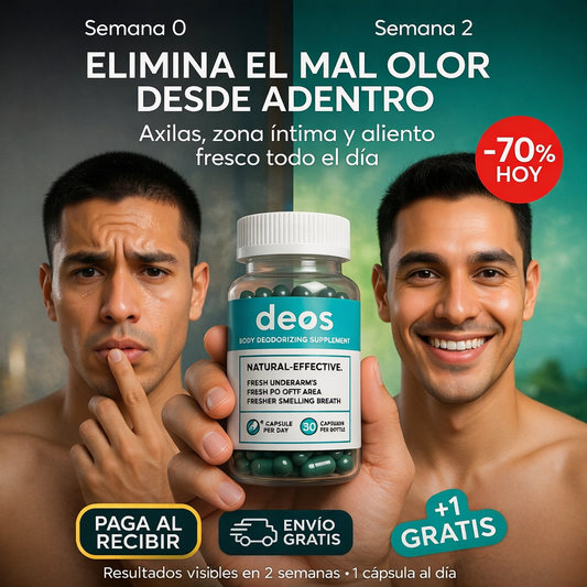 Deos – Elimina el Mal Olor desde Adentro | Paga 1 Llévate 2