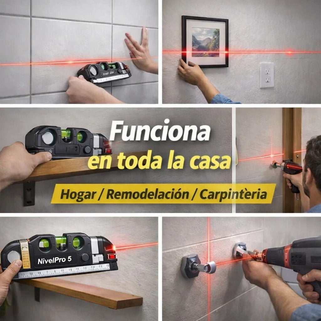 NivelPro Pro 5™ | Nivel Láser Profesional 2.5m