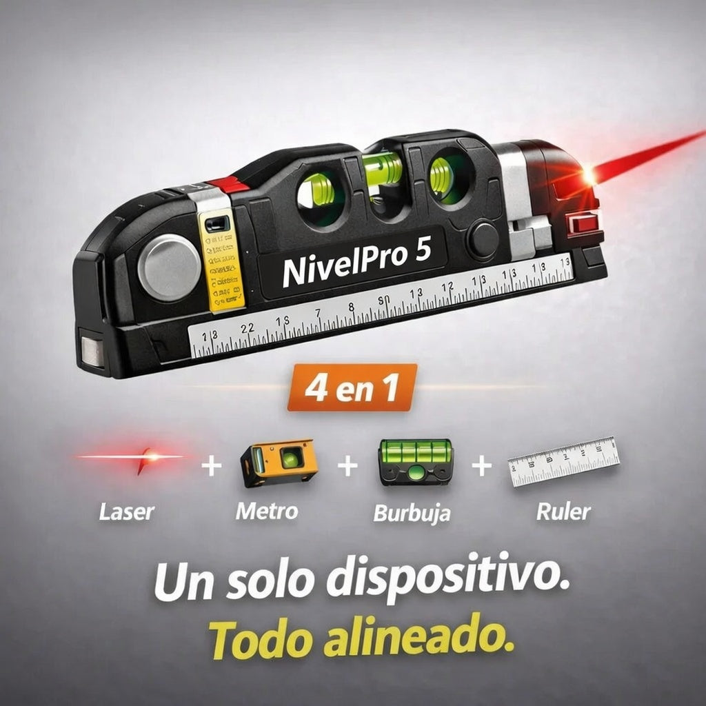 NivelPro Pro 5™ | Nivel Láser Profesional 2.5m