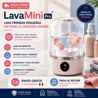 LavaMini Pro™ — La mini lavadora que simplifica tu día