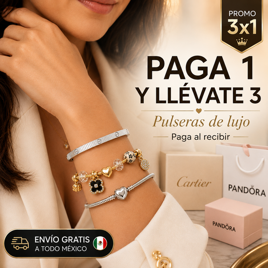 Set de 3 Pulseras de Lujo para Mujer – Paga 1 y Llévate 3